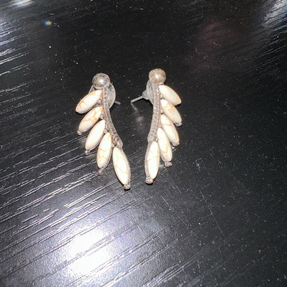 White Turquoise earrings
